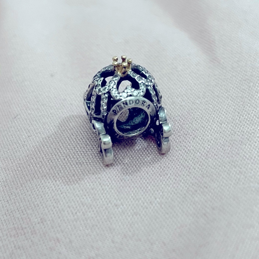 Pandora Silver and Gold Carriage Charm